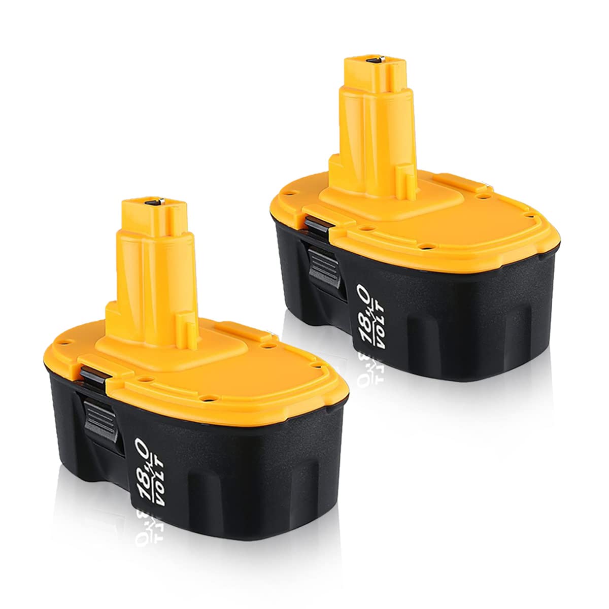 VANTTECH 2Pack 4.8Ah Ni-MH DC9096 Replacement Battery for Dewalt 18V Battery DE9098 DE9503 DE9039 DE9095 DE9096 DW9096 DW9095 DW9098 DC725