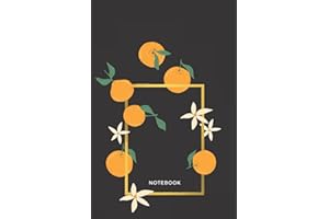 Clementine Notebook: Citrus Lined Journal, Black Lined Notebook with Tangerine, Blank Lines Journal with Orange Fruits
