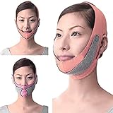 Anti Wrinkle Face Slimming Cheek Mask V Line Facial Mask Lift Up Strap Chin Face Line Belt Strap Band (Pink)