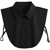 N-KONGJIAN Half-Shirt Blouse Fake Collars, Detachable Dicky Collar Faux Collar for Women and Girls (1 Piece, Black)