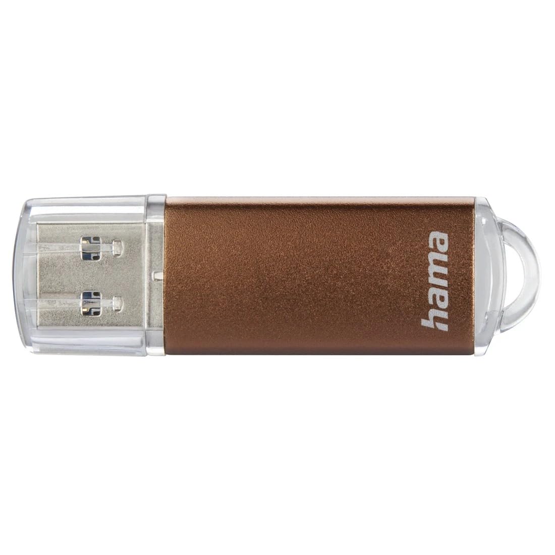 Hama 256GB USB-Stick USB 3.2 Gen 1 Datenstick (90 MB/s Datentransfer, USB-Stick mit Öse zur Befestigung am Schlüsselring, Speicherstick, Memory Stick m. Verschlusskappe, zB für Windows/MacBook) bronze 3