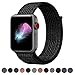 Yunsea Compatible for Apple Watch Band 40mm, Soft Nylon Sport Loop, with Hook and Loop Fastener, Band Compatible for iwatch Series 4 (40mm, N+Black)