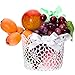 Boao White Handle Wedding Flower Baskets, 2 Packs(5.90 x 4.72 x 4.33 Inch)