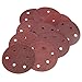 KINGSO 50 Pack 6-Hole Sanding Discs Sandpaper Hook and Loop Pads 40/60/80/100/120/180/240/320/400/800 Assorted Grits