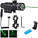 Green Dot Sight, Hunting Rifle Dot Scope Sight with Picatinny w/ Rail & Barrel Mount Cap Pressure Switch Battery Charger Included
