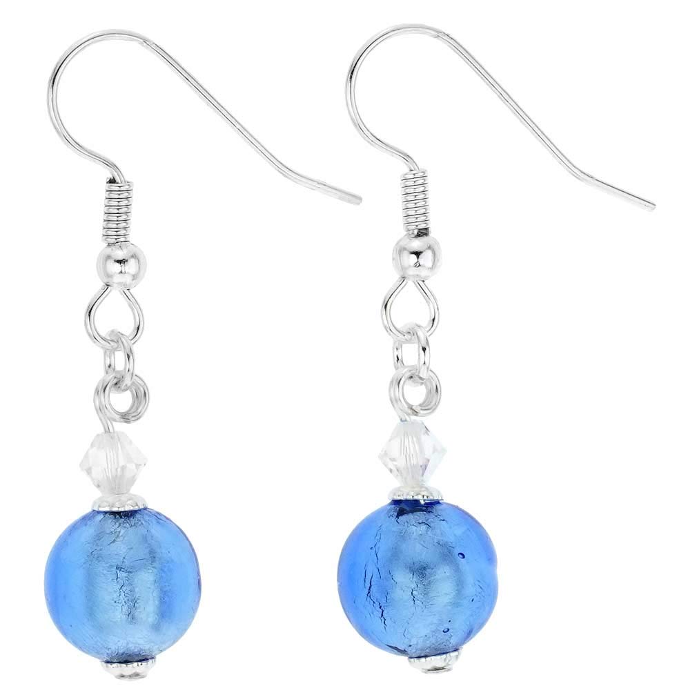 Glass Of Venice Murano Glass Sparkling Balls Earrings - Sky Blue