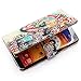 Bfun Packing Colorful Floral Elephant Wallet Leather Cover Case for Samsung Galaxy Note 3