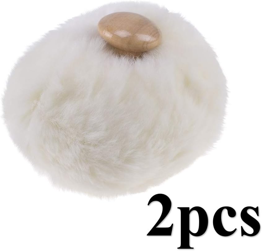 Topwon Fluffy Powder Puff, Baby Body Cosmetic Powder Puff, Baby Soft Face Body Powder Puff Large Body Puff With Hand Holder(pack of 2)