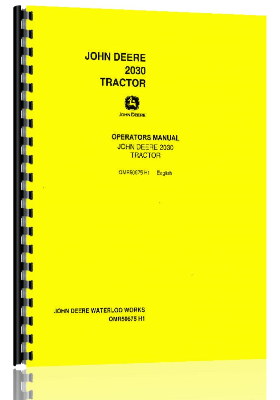 Amazon.com: John Deere 2030 Tractor Operator Manual s/n 0-187300: Prints:  Posters & Prints