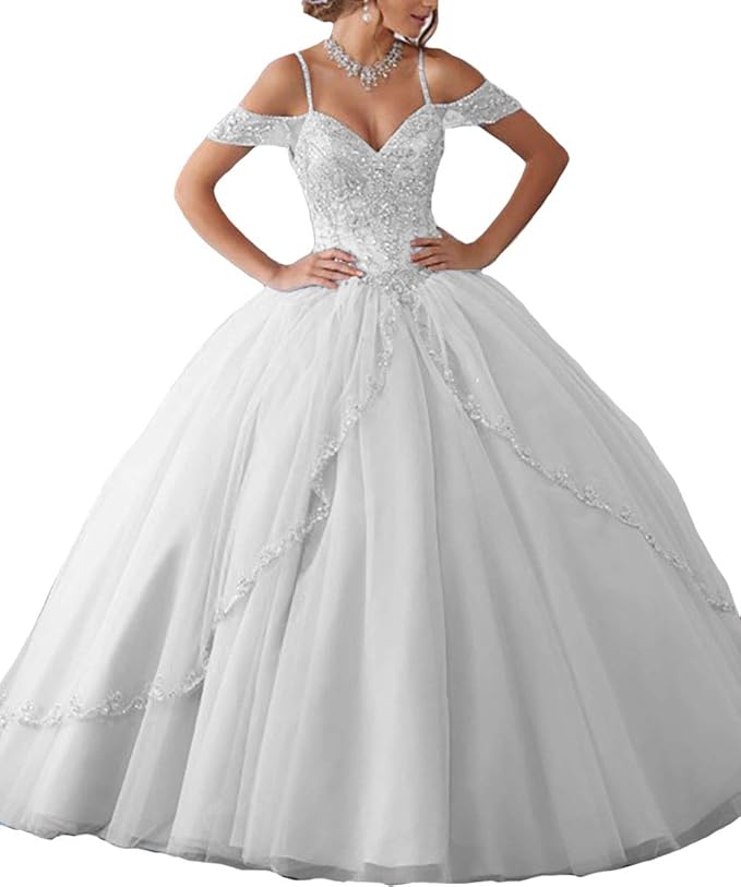 white quinceanera dresses
