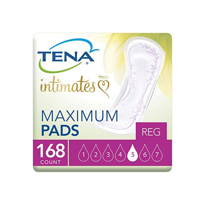 Tena Incontinence Pads, Bladder Control & Postpartum for Women, Maximum Absorbency, Regular Length, Intimates - 168…
