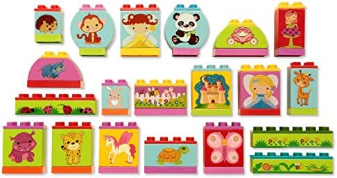 Dream Blocks Fairy Building Set – 20 Fun and Educational Wooden Blocks that are Duplo compatible