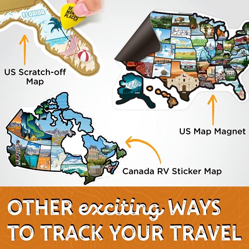 Us Map Sticker Rv Rv state sticker travel map | Mapsru.com