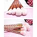 10 Pcs Multicolor Premium Silky Soft Synthetic Bristles Makeup Brushes Set Colorful Unicorn Foundation Eyebrow Eyeliner Eye-shadow Brush Cosmetic Conceler Brushes Kit Tool (Gold)