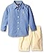 Nautica Baby Boys' 2 Piece Woven and Flat Front Short Set