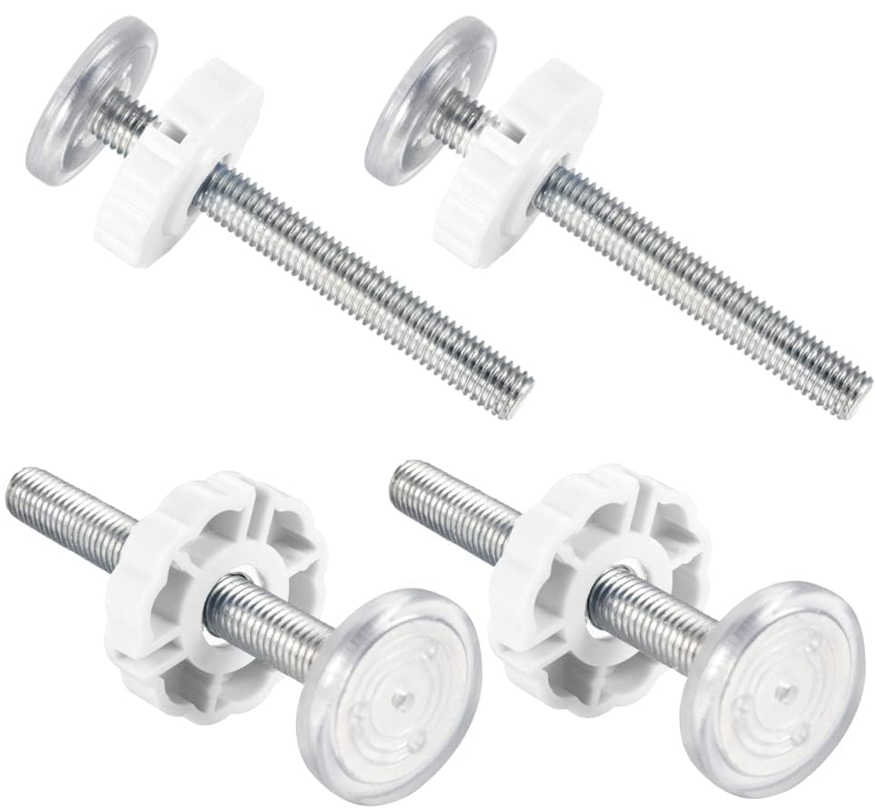 4 Pack Pressure Mounted BoltsKit for Baby Gate Pet Dog Wall Protector Threaded Spindle Rods Long Screws M10(90mm) Stair Walk Thru Gates Spares Lindam Safety First Parts Extension Cuggle（White ） — image 1