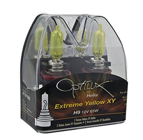 Optilux H71071092 by HELLA XY Series H9 Xenon Yellow Halogen Bulb Set, 12V, 65W
