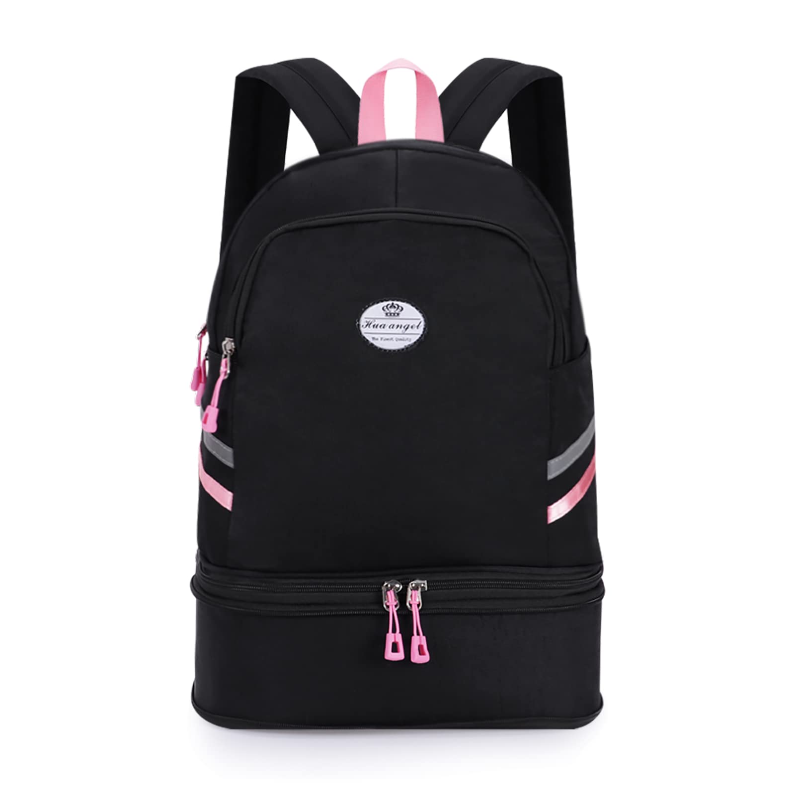 HUA ANGEL Travel Backpack For Women Foldable Outdoor Sports Gym Backpack With Shoe Compartment Wet Pocket Waterproof Casual Daypack Waterproof Anti Theft For Fitness Yoga Dancing