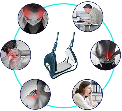 Whonos Neck Head Hammock, Neck Traction Hammock for Neck Pain Relief, Adjustable Cervical Neck Traction Device, Portable Physical Therapy Neck Support Corrector Hammock