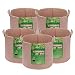 VIVOSUN 5-Pack 10 Gallons Heavy Duty Thickened Nonwoven Fabric Pots Grow Bags with Strap Handles Tan primary