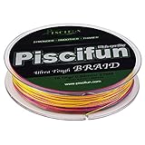 Piscifun Braided Fishing Line Multicolor Advanced Strong 150yards 300yards 547yards PE Line