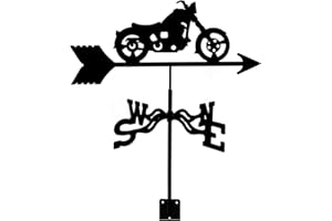 ANCNA-U Outdoor Courtyard Weather Vane Wrought Iron Weather Vane Stainless Steel Weathervane for Garden Retro Motorcycle Wind Vane Creative Garden Stake Wind Direction Indicator Measuring to
