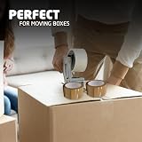 1ABOVE Brown Packing Tape 3 Rolls 48mm x 66m 54 micron Heavy Duty view 5