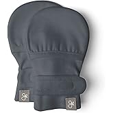 goumikids Viscose Made from Bamboo Cotton Stay-On Mitts, 3-6m Midnight Mitts