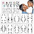 HANSAMU Fake Edges Baby Hair Temporary Tattoo Bang Stickers, 10 Sheets, Waterproof, Easy to Use