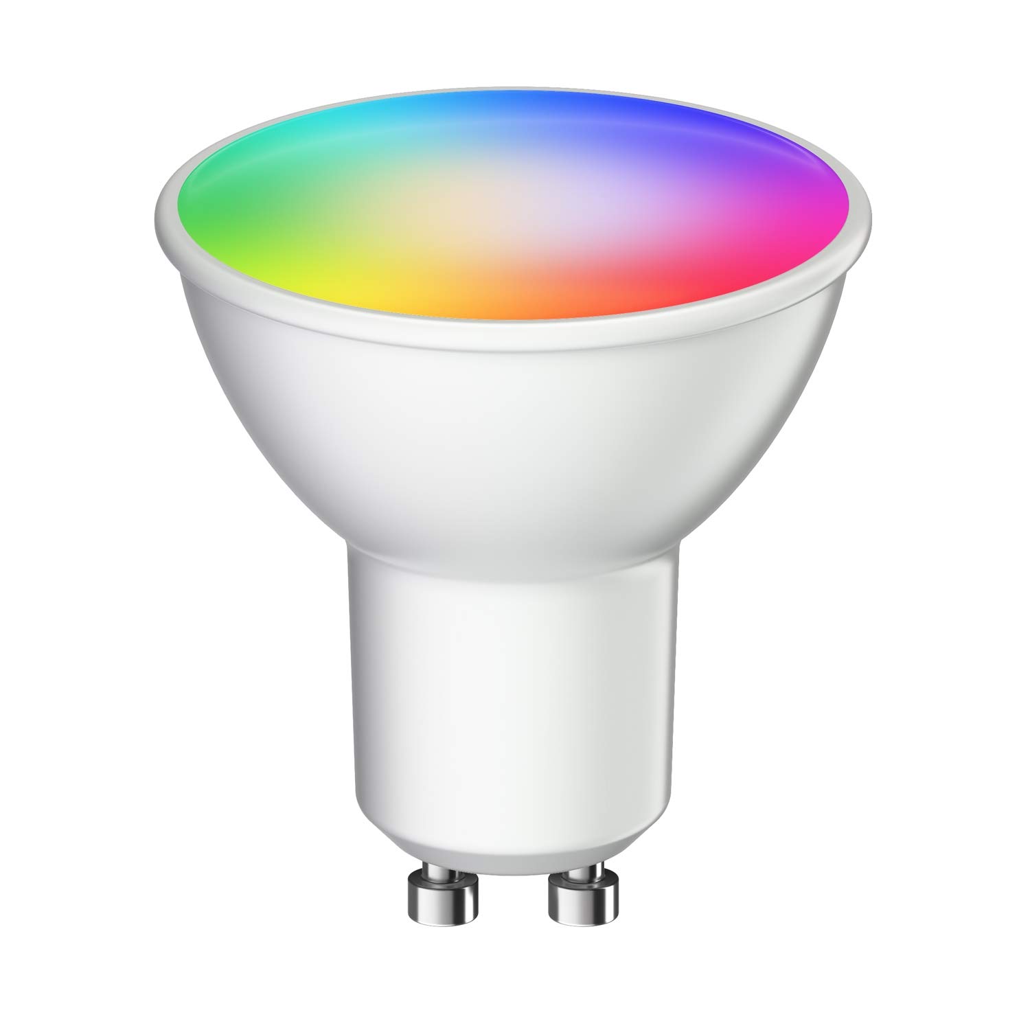 ledscom.de GU10 LED RGB Bulb, PAR16, Warm White - Cool White (2900-6200 K), 5.5 W, 473lm, 103°, Smart Home, WLAN, Alexa, matt