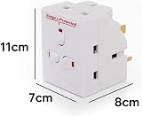 Karrma Ltd 3 Way Extension Plug UK Surge Protection 13A Switched Neon Splitter view 4