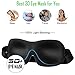 3D Sleep Mask (2 Pack) by Homello - Innovative Domed Shape Design - Contoured Eye Mask for Sleeping for Men Women - Create Total Darkness and No Pressure On Your Eyes