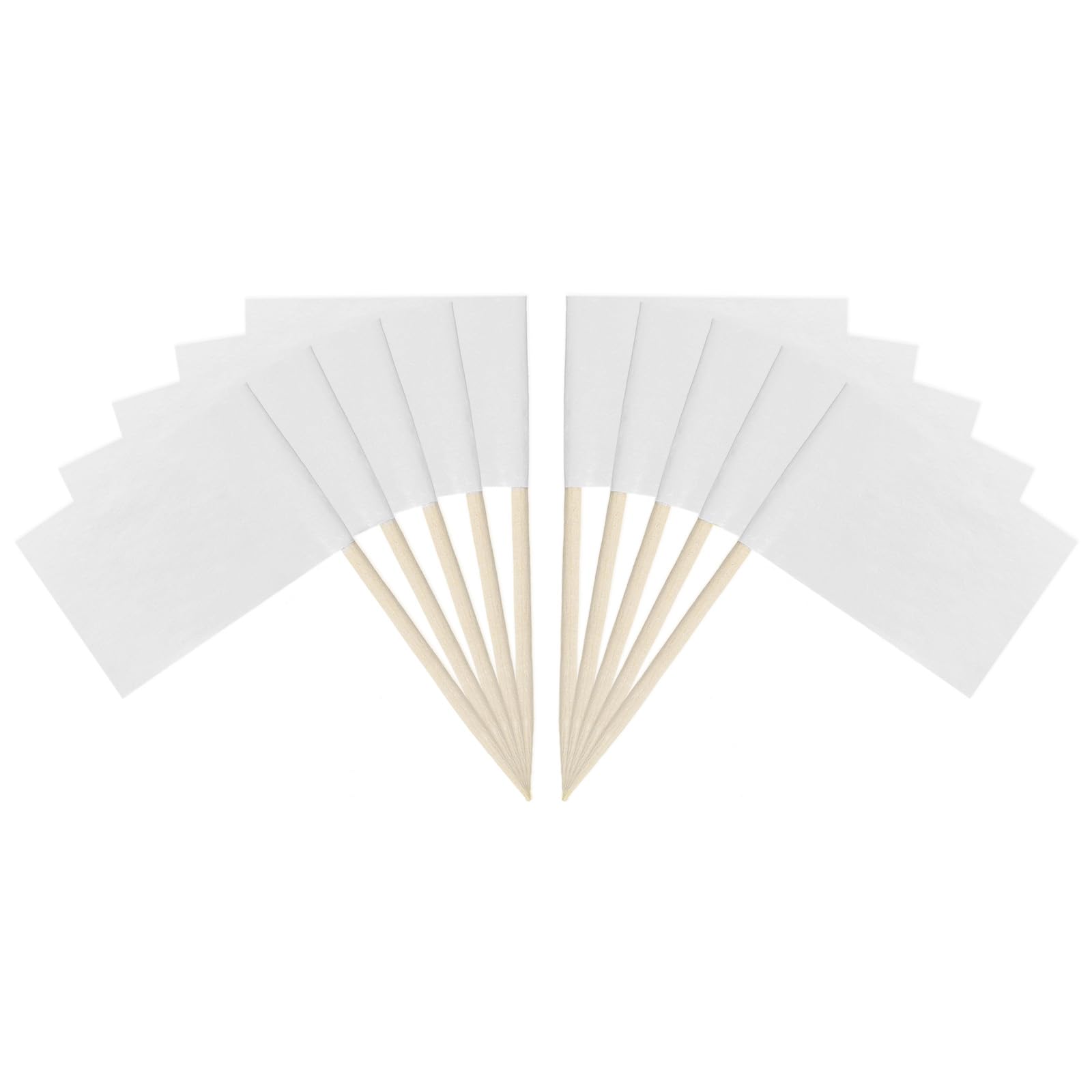 PATIKIL Flag Toothpicks, 100 Pcs Colorful Cheese Markers Colored Toothpicks Labeling Marking Cake Toppers Cupcake Sandwiches Appetizers Cocktail Sticks, White