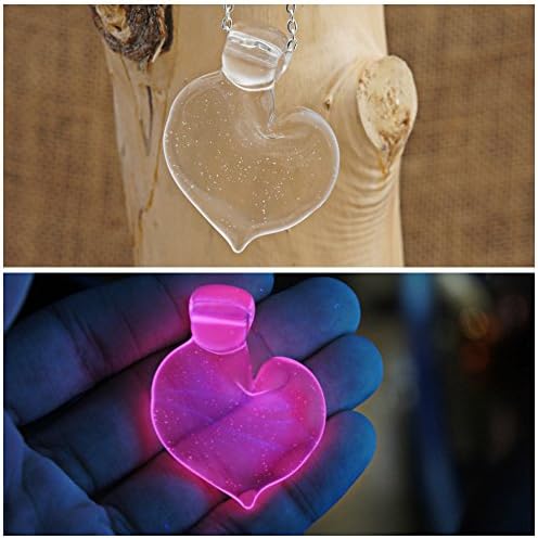 Lucy Pink UV Reactive Heart Pendant