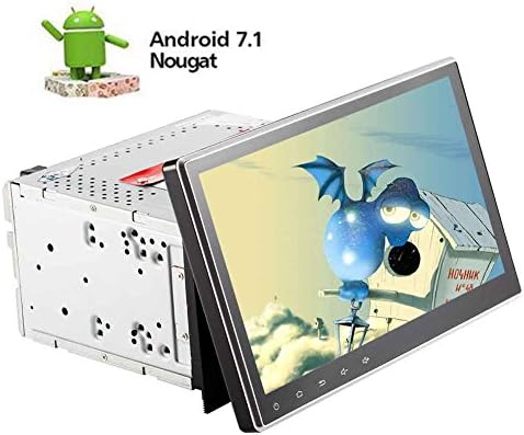 Android 7.1 Double Din Car Radio Stereo Bluetooth GPS Navagation 2 Din In Dash Head Unit DVD CD Player with 1024600 10.1 Inch Touch Screen Support WIFI 3G 4G OBD2 Dual CAM-IN Mirror Link