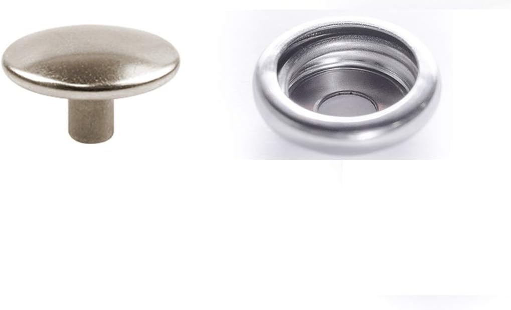 Marine Grade Stainless Steel, Fastener Snap Kit, 50 Caps, 50 Sockets, No Rust! by Vaughan Bros