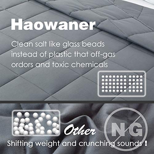 Haowaner Thick Cotton Weighted Blanket 15 Lbs, Twin Weighted Blanket(48
