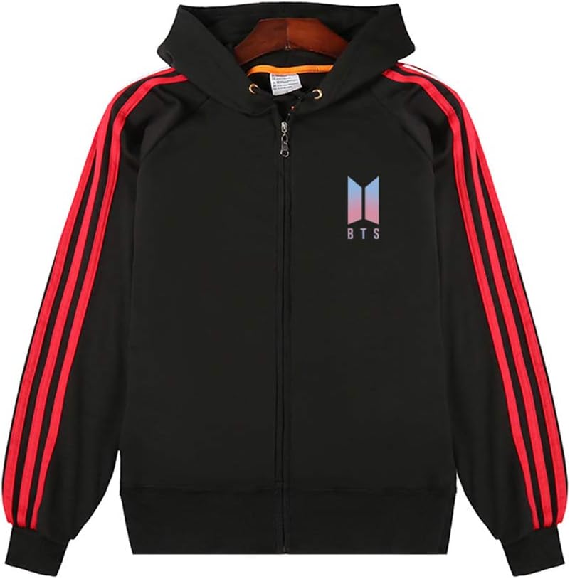 BTS Zipper Sweater Hoodie V Rap-Monster Suga Jin Jimin J-Hope Jung Kook Zip-up Jacket