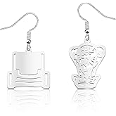 OKEYCH Cartoon Inspired Gift C and E Chairs Earrings Movie Jewelry Couple Merch