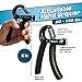 Large Hand Grip Strengthener Workout Kit (5 Pack) Adjustable Hand Gripper (30-145 lbs.) Hand Exerciser, Large Finger Resistance Band, Large Squeeze Ball, Large Grip Ring + HD Video + eBook