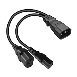Toptekits C14 to 2X C13,C14 Splitter,(1ft/30cm) C14