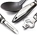 Kitchenelli Cooking Utensils Set - 22 Piece Premium Tool and Gadget Set Made of Lightweight Stainless Steel and Durable Black Nylon