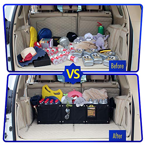 1 GEEDAR+Trunk+Organizer+SUV+Car+Organizers+and+Storage+SUV+Truck+Auto+Minivan+Jeep+Accessories+Trunk+Cargo+Organizer+3+in+1+Convertible+Collapsible+Portable+Non+Slip+Bottom+with+Tie+Down+Straps