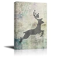 Canvas Wall Art Abstract Animal Lines Art Canvas Prints Home Artwork Decoration for Living Room,Bedroom - 12x18 inches