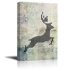 Canvas Wall Art Abstract Animal Lines Art Canvas Prints Home Artwork Decoration for Living Room,Bedroom - 12x18 inches