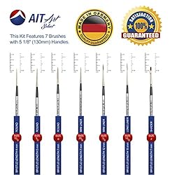 AIT Art Select Red Sable Detail Brush Set, 7 Pure