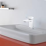 Hapilife Basin Taps Square with Pop Up Waste UK Standard Hoses Single Lever view 8