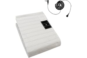 EOHELGRO Grounding Sheets for Bed Queen Size, Conductive Grounding Flat Sheet with Silver Fiber & Organic Cotton for Better Sleep (White, 60x80 inch)