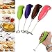 Drhob 1pc Kitchen Electric for Egg Beater Tool Handle for Egg Beater Milk Drink Coffee Shake Frother Whisk Mixer Foamer （Multicolor random, without batteries)