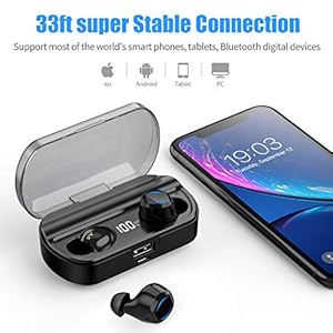 Auricolari Bluetooth 5.0,iPosible Cuffie Bluetooth Senza Fili Cuffie True Wireless Sport Stereo in Ear con 3500mAh… - immagine 8